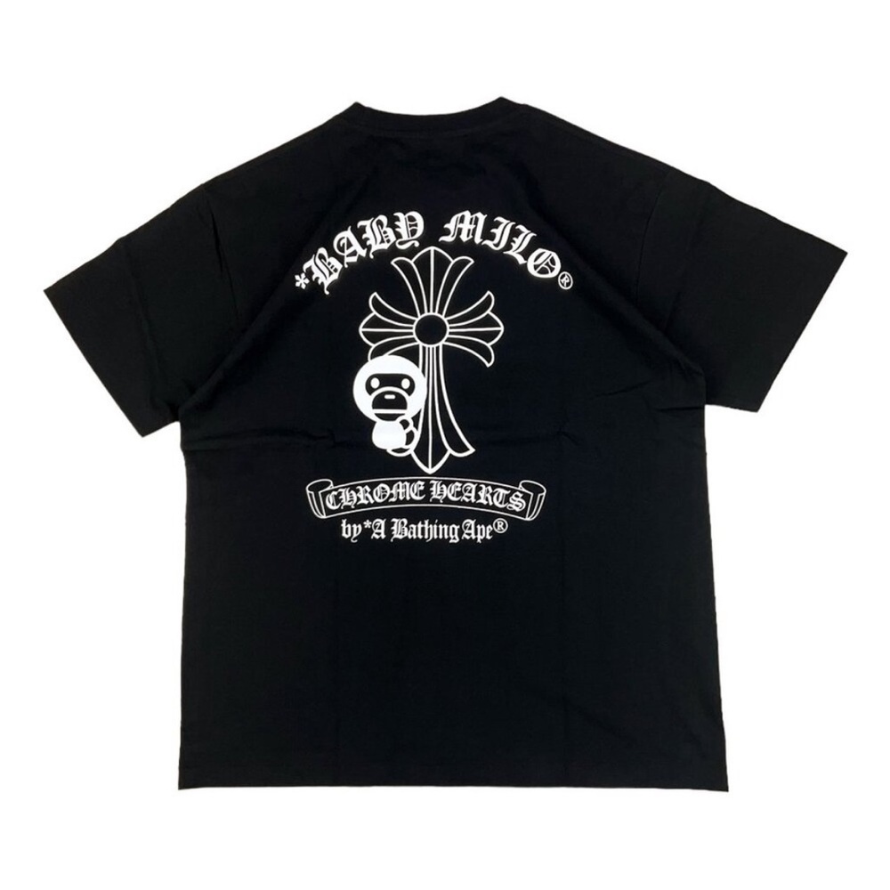 NWT Chrome Hearts x Bape Black Graphic Tee Size S - Picture 2 of 8
